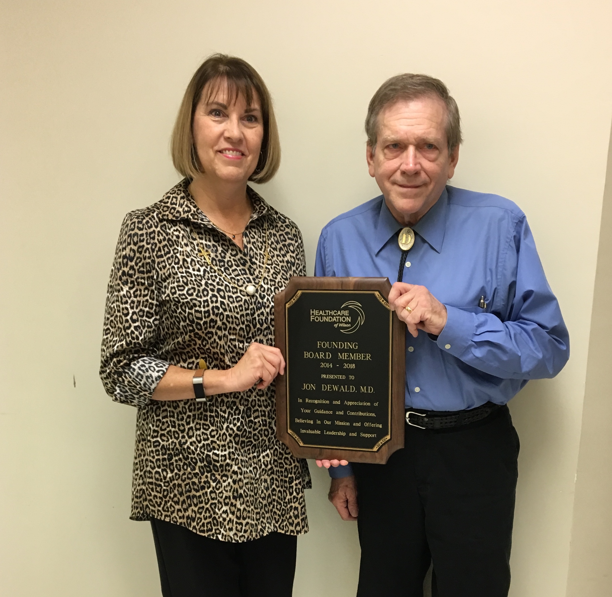 Thank you Dr. Dewald! - Healthcare Foundation of Wilson